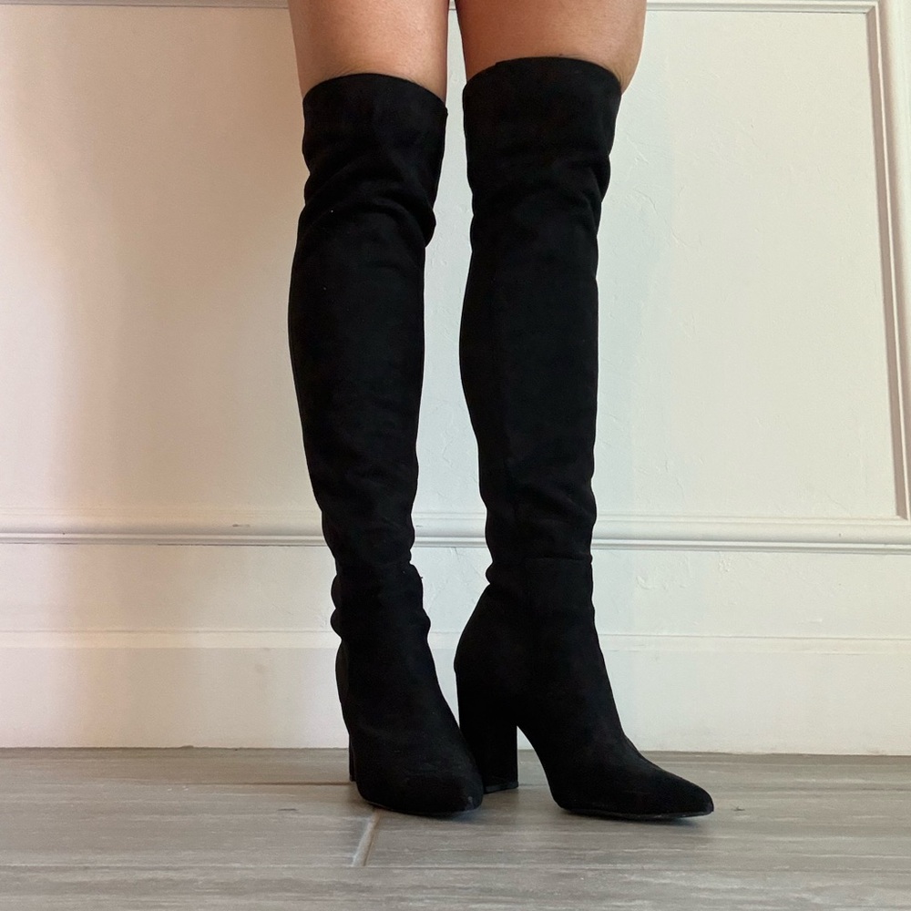 Steve Madden Black Over-the-Knee Boots